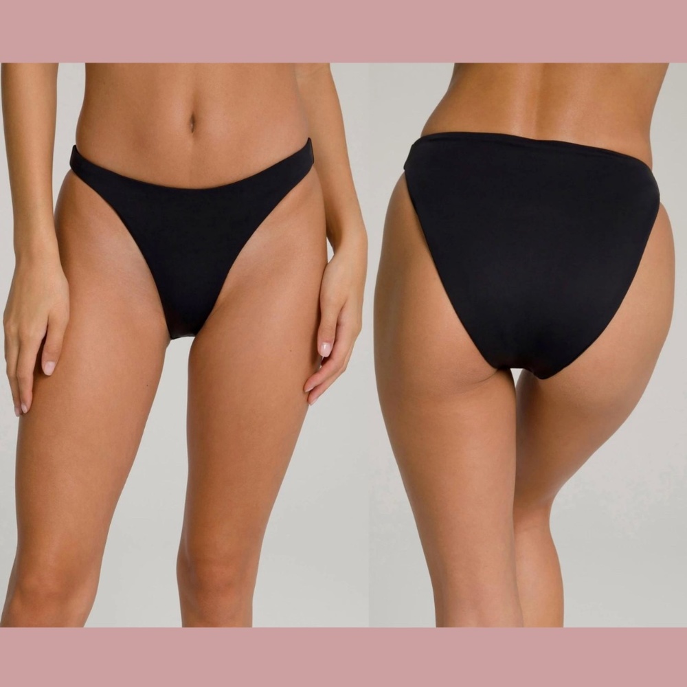 NWT Good American [ GA‎ 1 ] Better Bikini Bottoms in Black